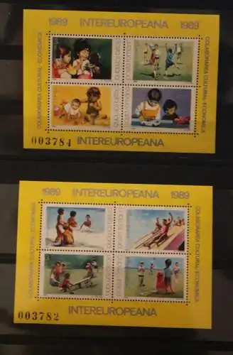 Rumänien 1989, Intereuropeana; Block 254/255, MNH