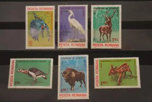 Rumänien 1980;Europäisches Naturschutzjahr, Tiere,MiNr 3705-10, MNH