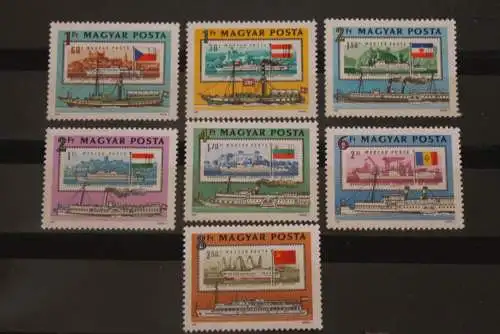 Ungarn 1981;Donau-Schifffahrt;Europäische Kommission, Schiffe,MiNr 3514-20, MNH