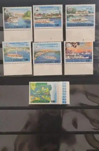 Rumänien 1977;Donau-Schifffahrt;Europäische Kommission, Schiffe,MiNr 3484-90,MNH