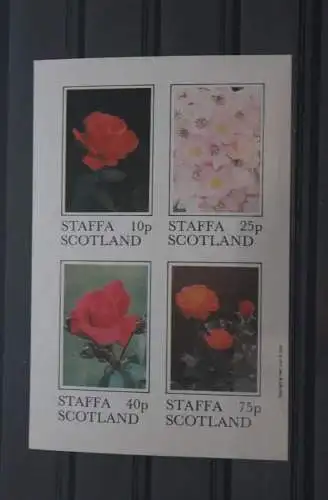 Staffa Scottland, Blumen: Rosen, 1981,  Block, MNH