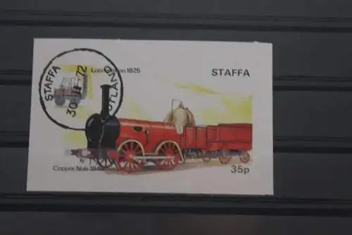 Staffa, Schottland, Eisenbahn, 1972, gestempelt