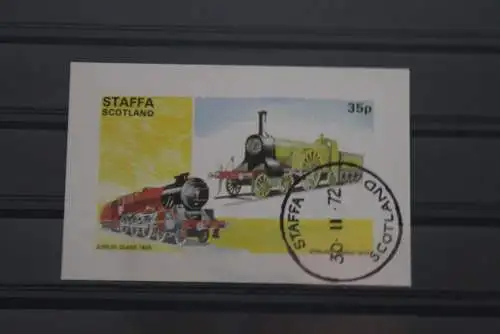 Staffa, Schottland, Eisenbahn, 1972, gestempelt