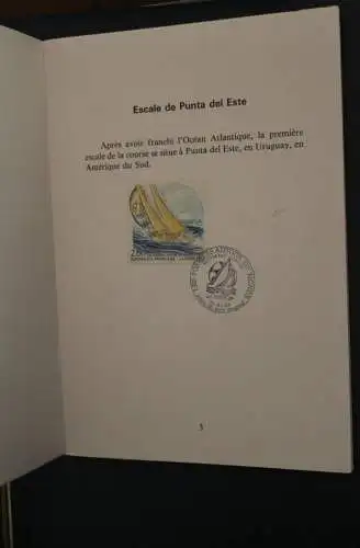 Frankreich 1993: Philatelistische Bordbroschüre des Seglers "La Poste", Weltumseglung; nummeriert, limitiert