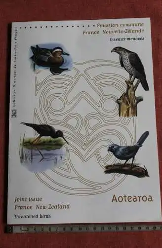 France-New Zealand Joint issue; Gemeinschaftsausgabe 2000: Vögel; Amtliches Ersttagsblatt