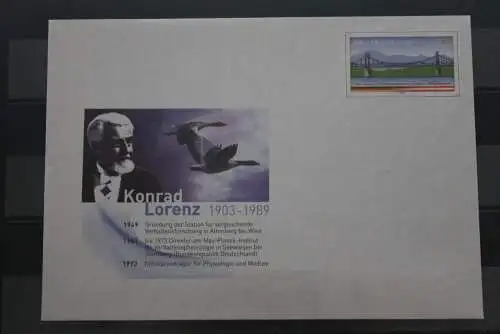 Gedenkumschlag 2003; USo63: Konrad Lorenz / Salzachbrücke; Gemeinschaftsausgabe mit Österreich