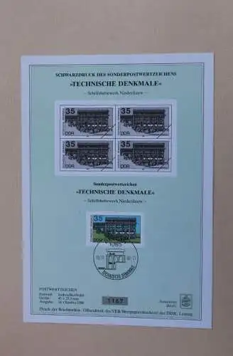 DDR 1988, "Technische Denkmale", Brücken, MiNr 3203-07 mit Schwarzdruck