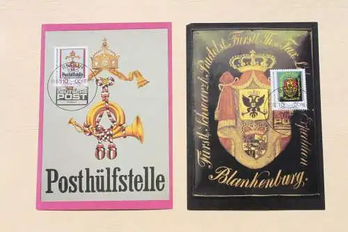 DDR 1990, Historische Posthausschilder; Amtliche MK 1-4, MiNr. 3302-05