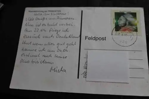 Feldpost Bundeswehr; Feldpostkarte 730 (Kroatien), IFOR,  1996, lesen