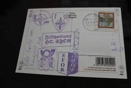 Feldpost Bundeswehr; Feldpostkarte SFOR (Sarajevo)