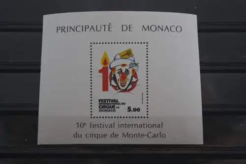 Monaco 1984; 10. International  Festival du cirque de Monte-Carlo; Zirkus, Cirque, Circus, Zircus; MNH