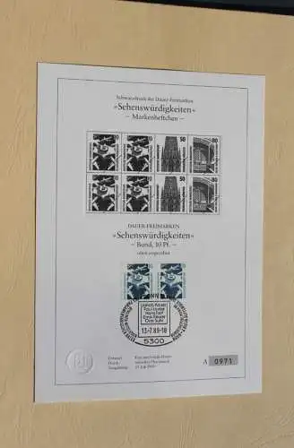 Deutschland 1989; Schwarzdruck: Sehenswürdigkeiten: Flughafen Frankfurt, MiNr  1347 C