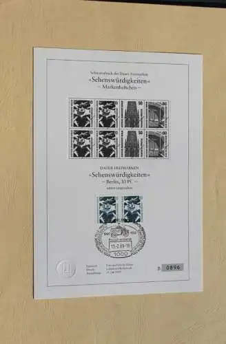 Berlin 1989; Schwarzdruck: Sehenswürdigkeiten: Flughafen Frankfurt, MiNr  798 D