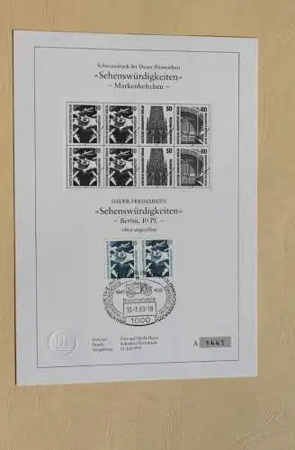 Berlin 1989; Schwarzdruck: Sehenswürdigkeiten: Flughafen Frankfurt, MiNr  798 C