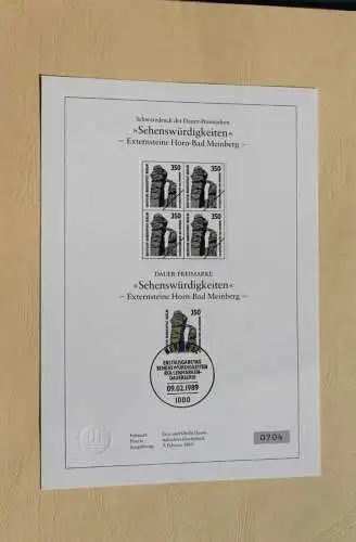 Berlin 1989; Schwarzdruck: Sehenswürdigkeiten: Externsteine Horn-Bad Meinberg, MiNr  835