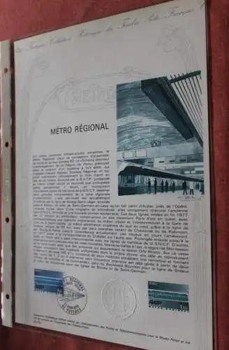 Frankreich 1975; Metro Regional, Offizielles Ersttagsblatt, Nr  20-75