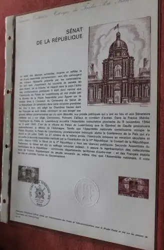 Frankreich 1975; Senat de la Republique, Offizielles Ersttagsblatt, Nr  16-75