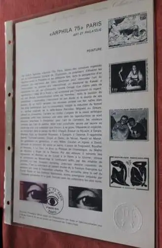 Frankreich 1975; ARPHILA 75 Paris, Offizielles Ersttagsblatt, Nr  07-75