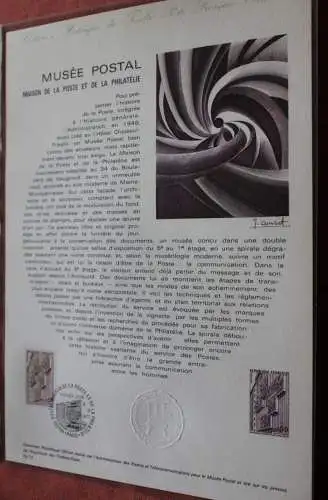 Frankreich 1973; Musee Postal Postmuseum, Offizielles Ersttagsblatt, Nr  00-73