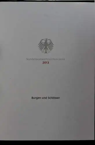 Ministerkarte zum Ausgabeanlaß: "Burgen und Schlösser"; 2013; MiNr. 2972-73