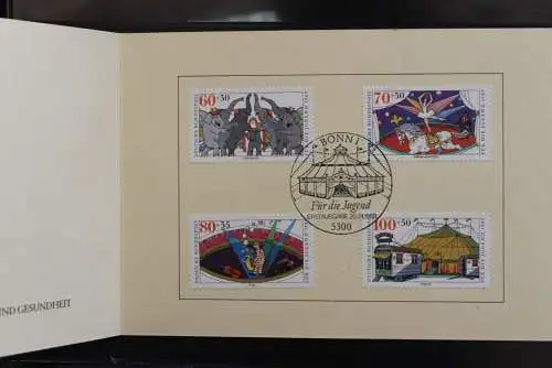 Deutschland 1989, Ministerkarte: Für die Jugend; Motiv: Zirkus; Cirque, Circus; MiNr. 1411-14