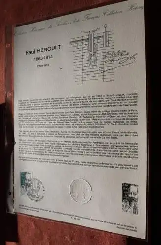 Frankreich 1986; Paul Heroult, Offizielles Ersttagsblatt, Nr  07-86