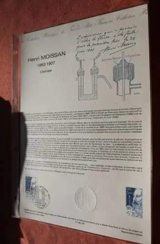 Frankreich 1986; Henri Moissan, Offizielles Ersttagsblatt, Nr  06-86