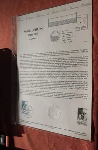 Frankreich 1986; Marc Seguin, Offizielles Ersttagsblatt, Nr  05-86