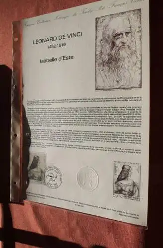 Frankreich 1986; Leonardo de Vinci, Offizielles Ersttagsblatt, Nr  41-86
