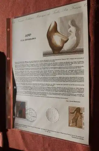 Frankreich 1986; ARP; La danseuse, Offizielles Ersttagsblatt, Nr  40-86