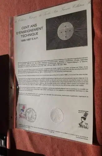Frankreich 1986; Cent ans d'Enseignement Technique, Offizielles Ersttagsblatt, Nr  36-86