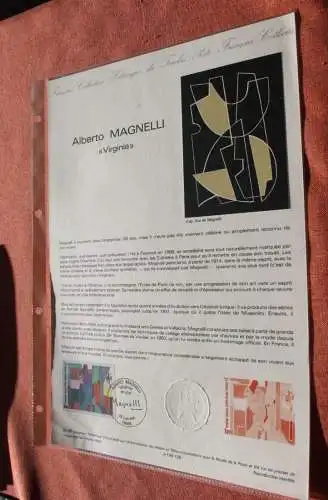 Frankreich 1986; Alberto Magnelli , Offizielles Ersttagsblatt, Nr  25-86