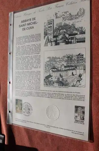 Frankreich 1985; Abbaye de Saint-Michel-De-Cuxa, Abtei, Kloster, Offizielles Ersttagsblatt, Nr  27-85