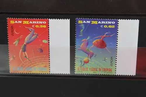 San Marino, EUROPA 2002, Zirkus, Cirque, Circus, MiNr  2018-19, MNH