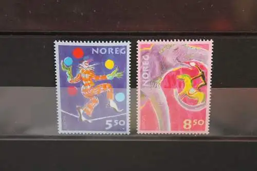 Norwegen, EUROPA 2002, Zirkus, Cirque, Circus, MiNr 1446-47, MNH