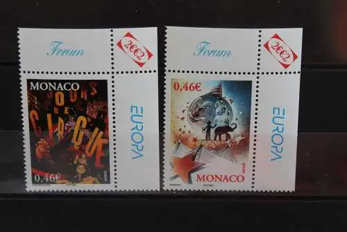 Monaco, EUROPA 2002, Zirkus, Cirque, Circus, MiNr 2600-01, MNH