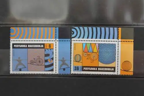 Makedonien, EUROPA 2002, Zirkus, Cirque, Circus, MiNr 254-55, MNH