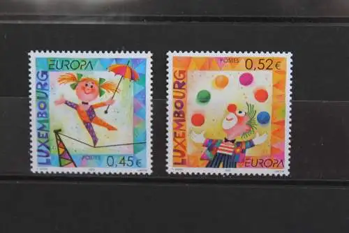 Luxemburg, EUROPA 2002, Zirkus, Cirque, Circus, MiNr 1579-80, MNH