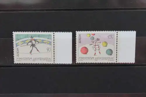 Liechtenstein, EUROPA 2002, Zirkus, Cirque, Circus, MiNr 1283-84, MNH