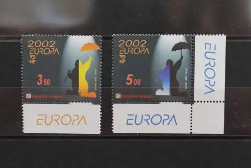 Kroatien, EUROPA 2002, Zirkus, Cirque, Circus, MiNr 610-11, MNH