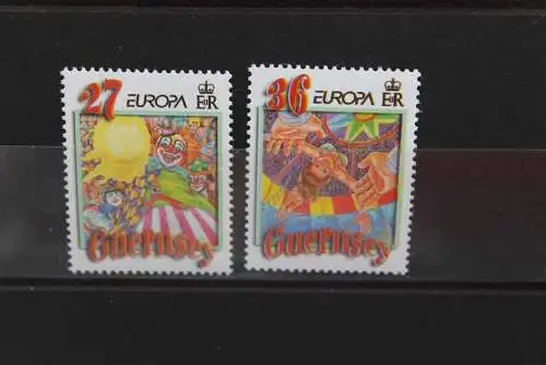 Großbritannien-Guernsey, EUROPA 2002, Zirkus, Cirque, Circus, MiNr 914-14, MNH