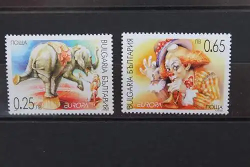 Bulgarien, EUROPA 2002, Zirkus, Cirque, Circus, MiNr 4550-51, MNH