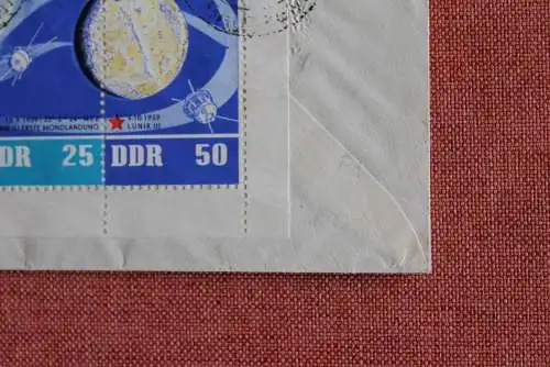 DDR 1962, Sowjetische Weltraumflüge, MiNr. 926-33, Kleinbogen, rechts ndgz, FDC, Rarität