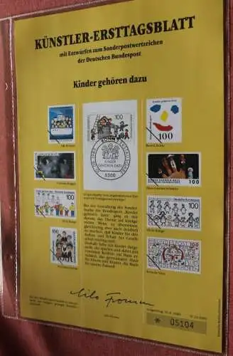 Deutschland, Künstler-Ersttagsblatt 1989: Kinder gehören dazu, MiNr 1435