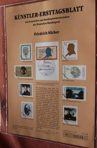 Deutschland, Künstler-Ersttagsblatt 1989: Friedrich Silcher, MiNr 1425