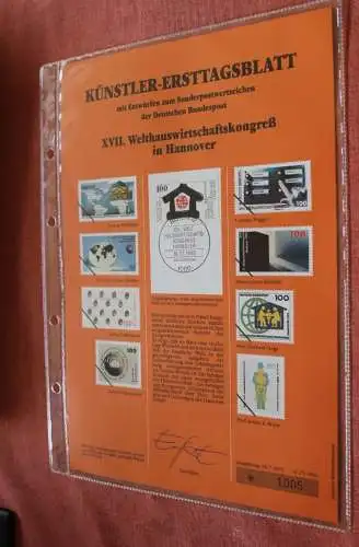 Deutschland, Künstler-Ersttagsblatt 1992: Hauswirtschaftskongreß in Hannover, MiNr 1620