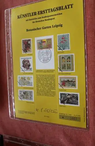 Deutschland, Künstler-Ersttagsblatt 1992: Botanischer Garten Leipzig, MiNr 1622