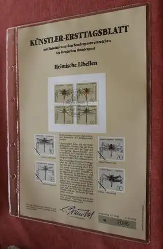 Deutschland, Künstler-Ersttagsblatt 1991: Heimische Libellen