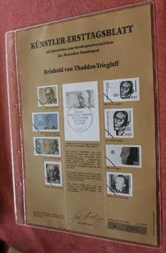 Deutschland, Künstler-Ersttagsblatt 1991: Bedrohte Seevögel, MiNr 1539-42