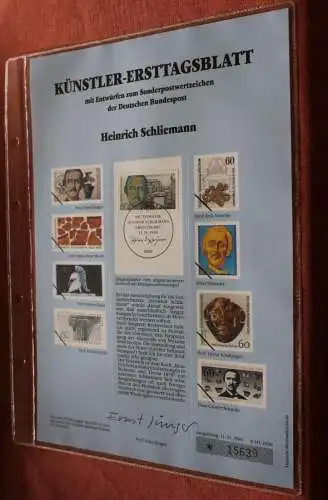 Deutschland, Künstler-Ersttagsblatt 1990: Heinrich Schliemann; MiNr 1480